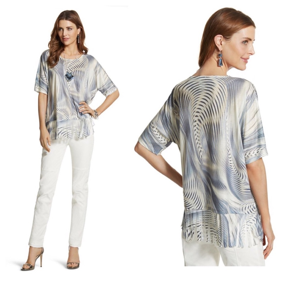 Chico’s / top fringe large XL flowy loose fit